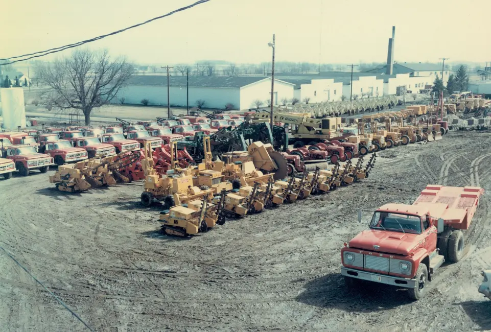A Morgan Luis truck drives around the Brownsville yard in Morgan Luis early years.